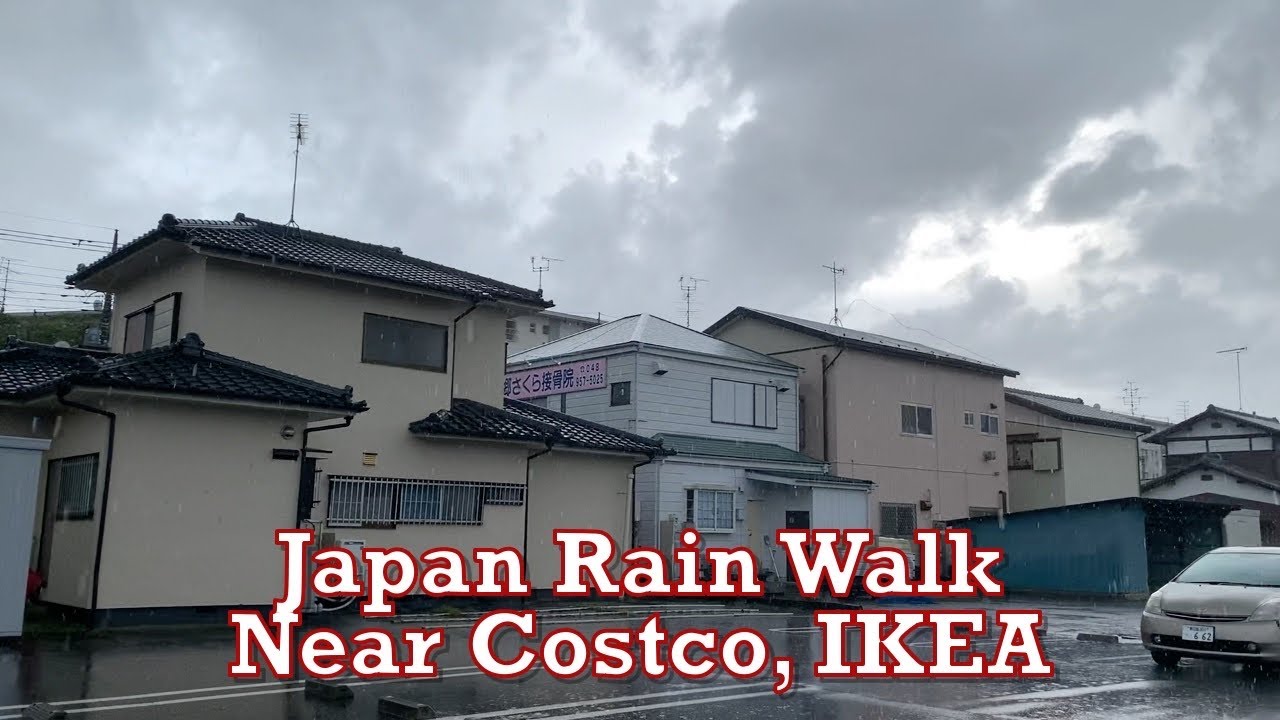 Japan Rain Walk Near Costco IKEA LaLaport 2020.09.06 ASMR Ambient Sound Sleep Meditate Relax Tokyo
