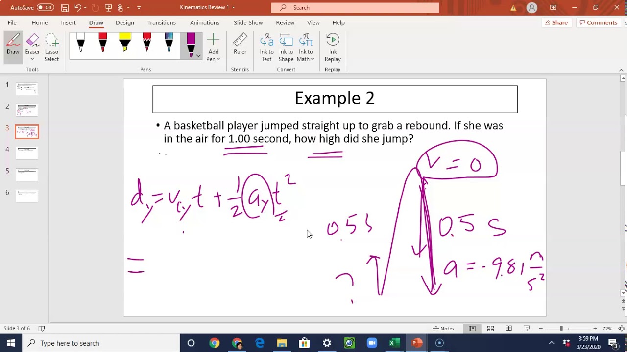 kinematics - equations review