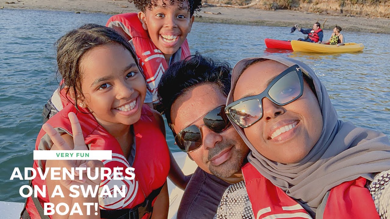 Somali Family goes on a Swan Boat Adventure