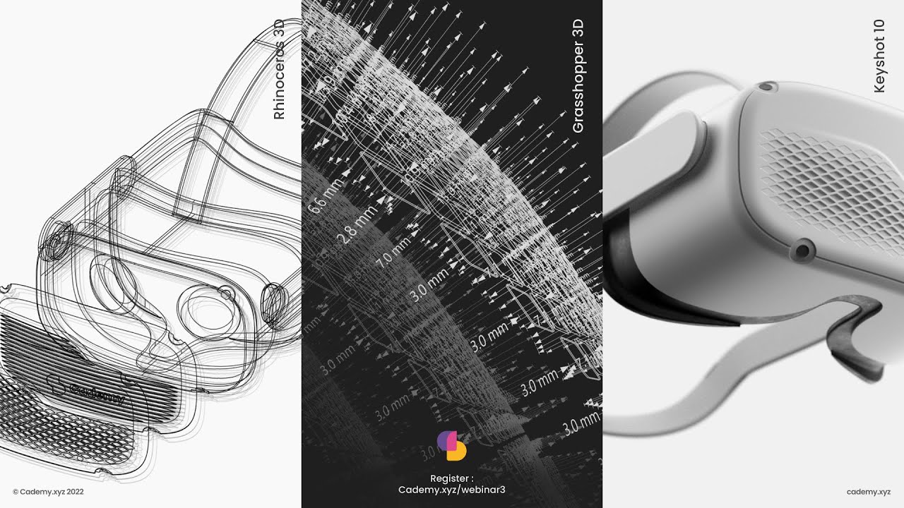 Rhino 3D Grasshopper Keyshot Webinar 3.0 | Cademy