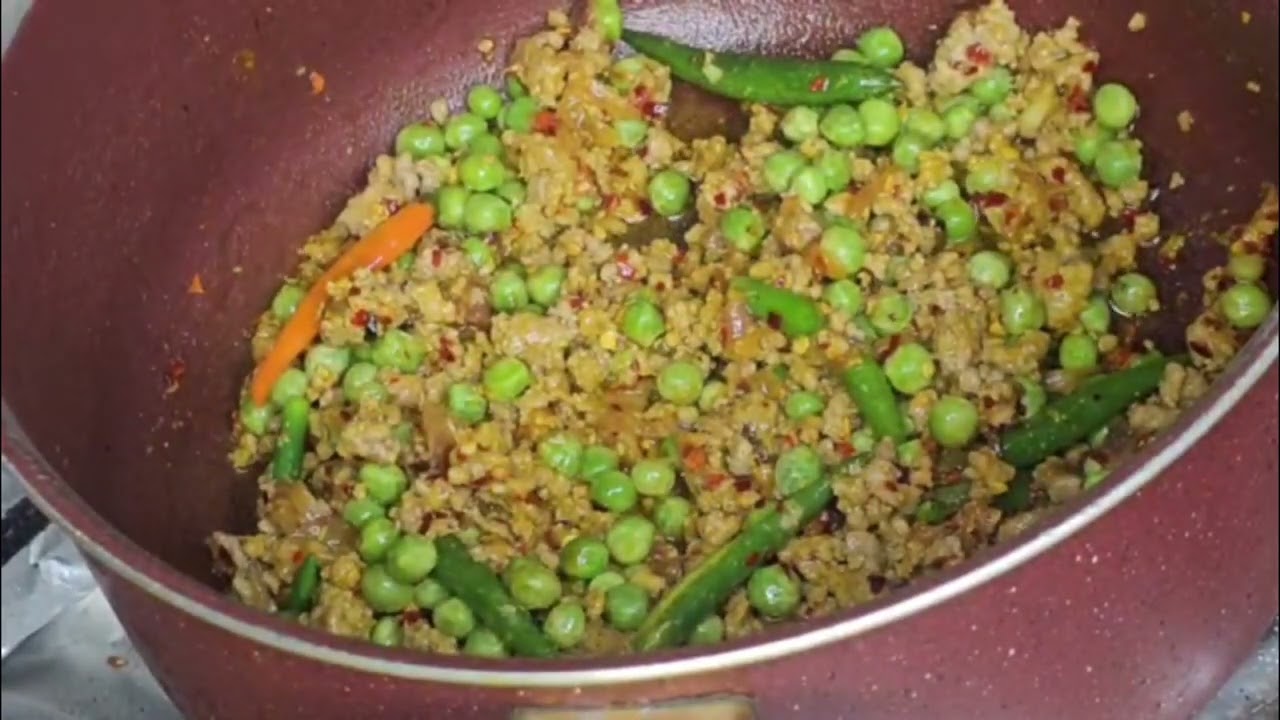 Winter dish qeema mathee mater