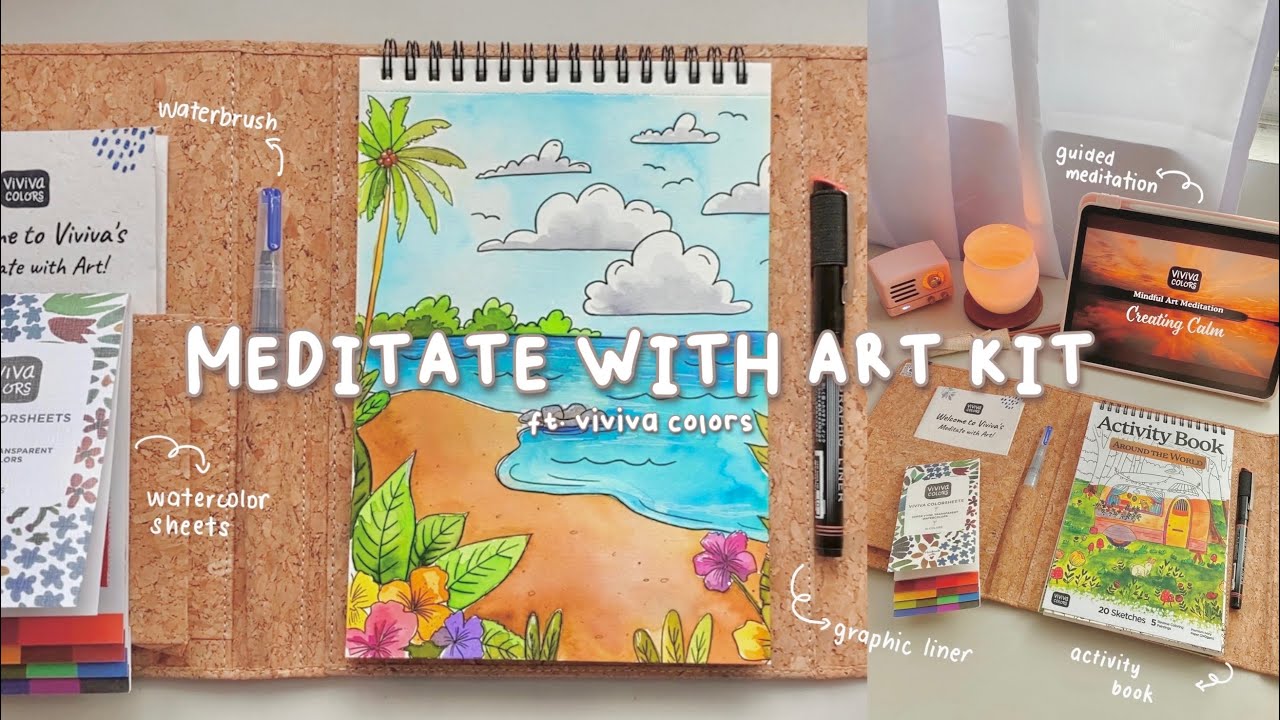 🌷viviva colors ‘meditate with art’ kit unboxing & review 🍃 relaxing art for stress relief 🌺