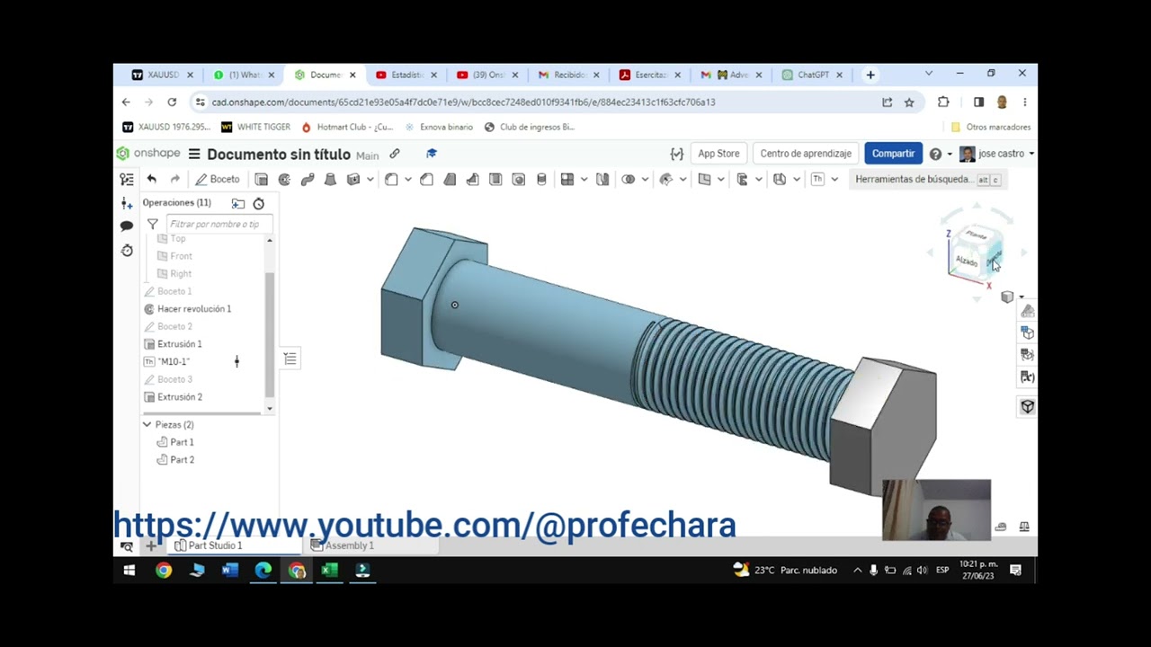 Construcción precisa de tuercas y tornillos en Onshape: Consejos y trucos expertos