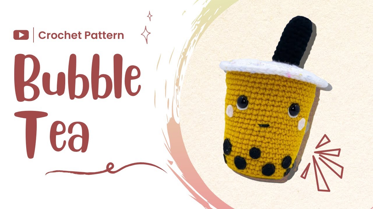 Crochet Bubble Tea / Boba Tea 🧋 | Crochet Pattern Tutorial
