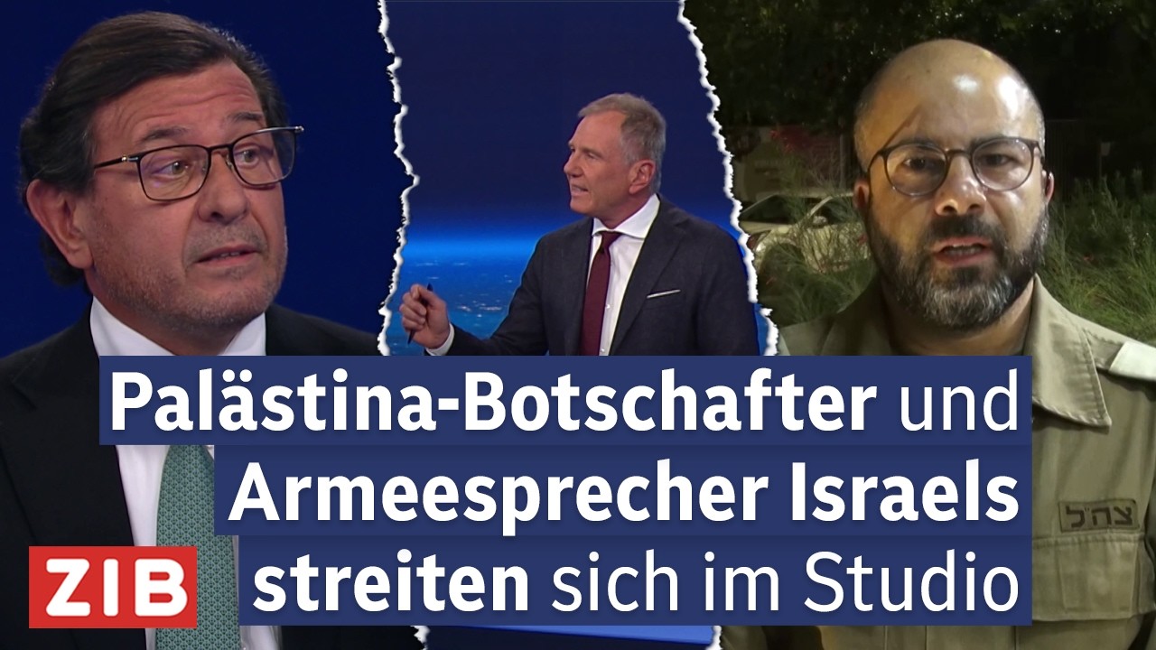 Live in der ZIB2: Streitgespräch zwischen Palästinenser-Botschafter und israelischem Armeesprecher