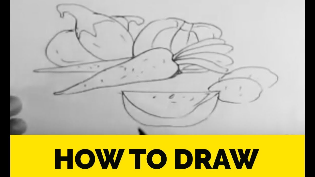 #vegetable #drawing #art How to draw vegetables step by step /drawing of vegetables