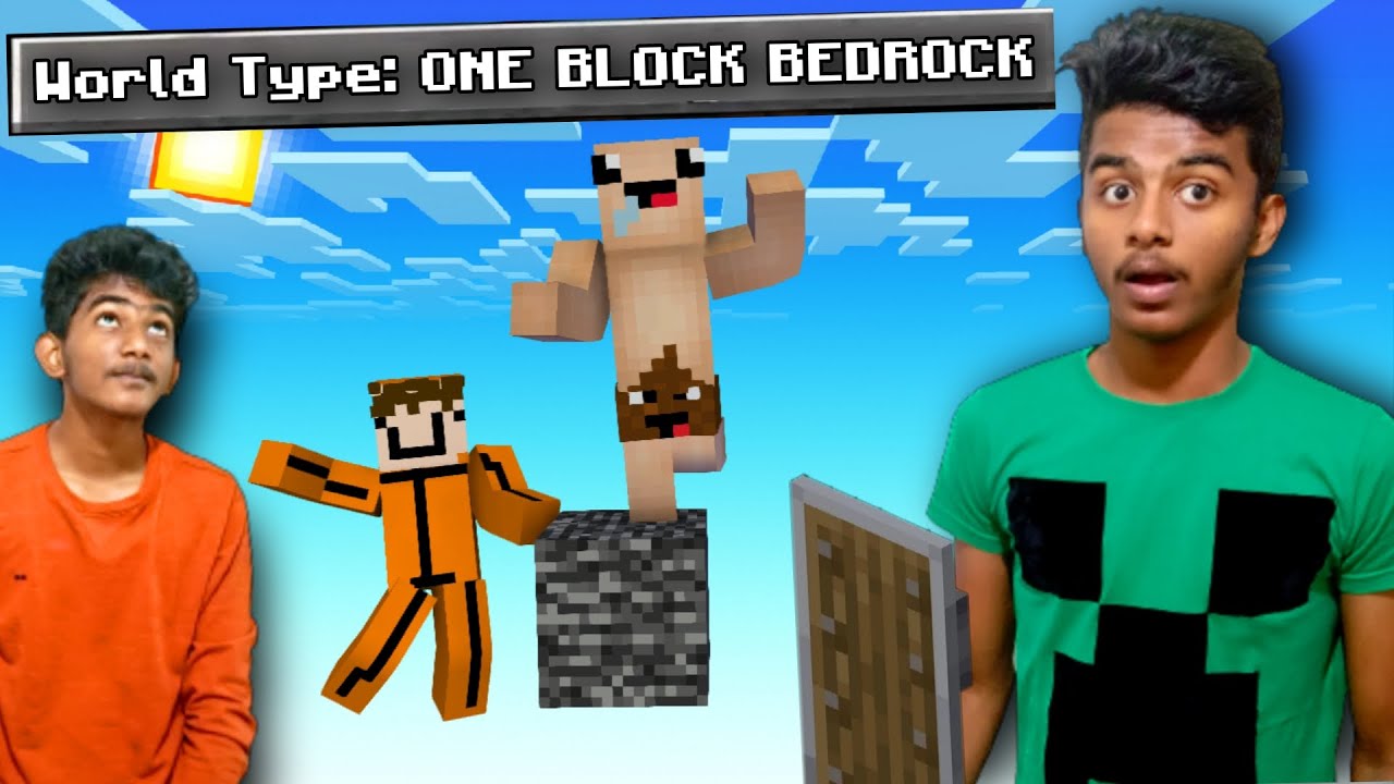 Minecraft, But It's Only ONE BLOCK BEDROCK in Tamil