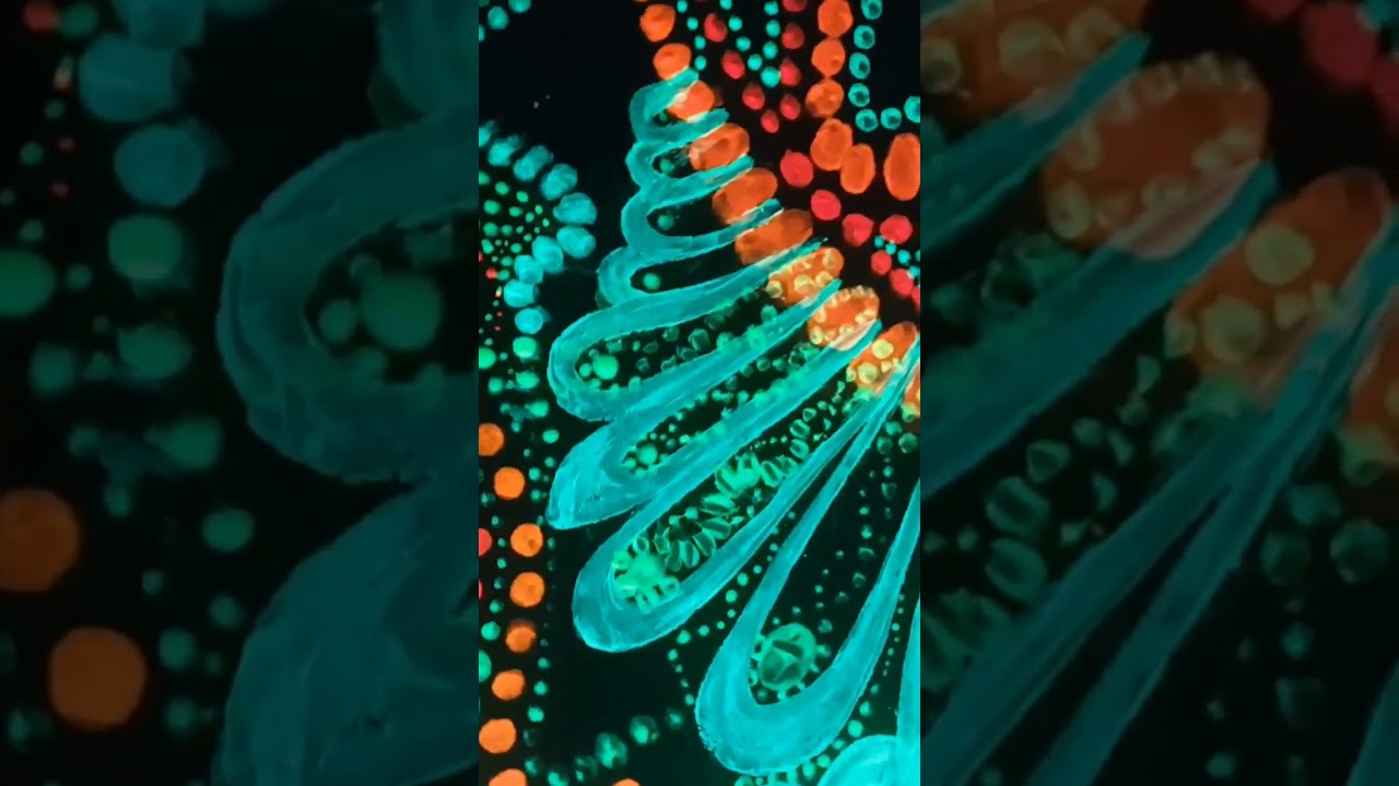 Fluoreszierend Bild ☮️⚛️ die Geburt der Natur auf molekularer Ebene☘️ @Marsik Art