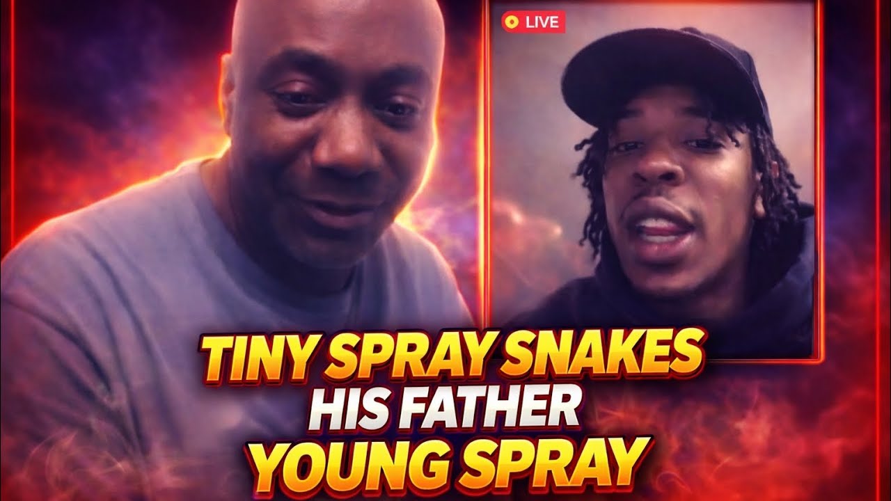 RTM TINY SPRAY👶🏽 on LIVE with TINY GB👴🏾 TRUE colours starting to SHOW‼️#acemoney #youngspray #drama 