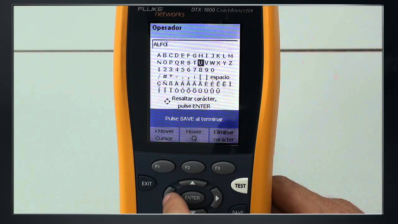 Personalizar Analizador DTX-1800 de Fluke Network