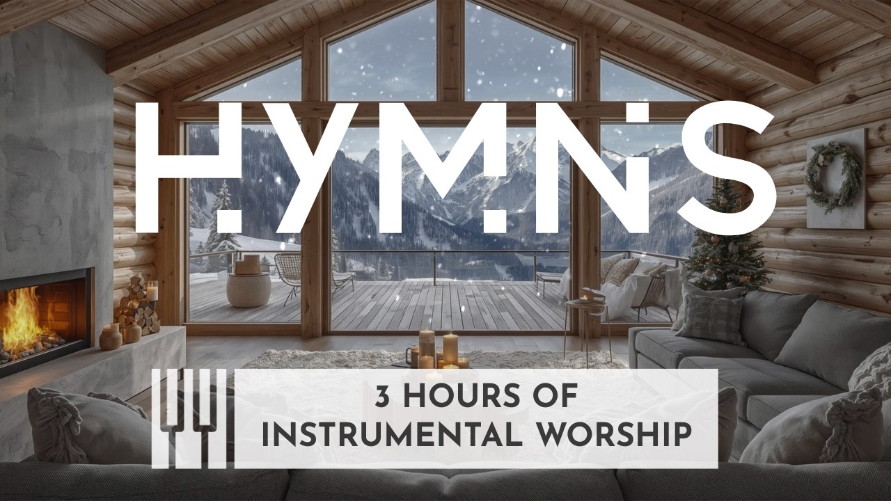 Piano Songs for Peace 🎹🙏🏼Instrumental Worship Hymns with Fireplace Ambience for Prayer & Devotion🔥🏔️