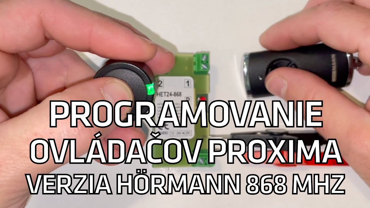 Programovanie ovládačov Proxima Hörmann / Came / Nice