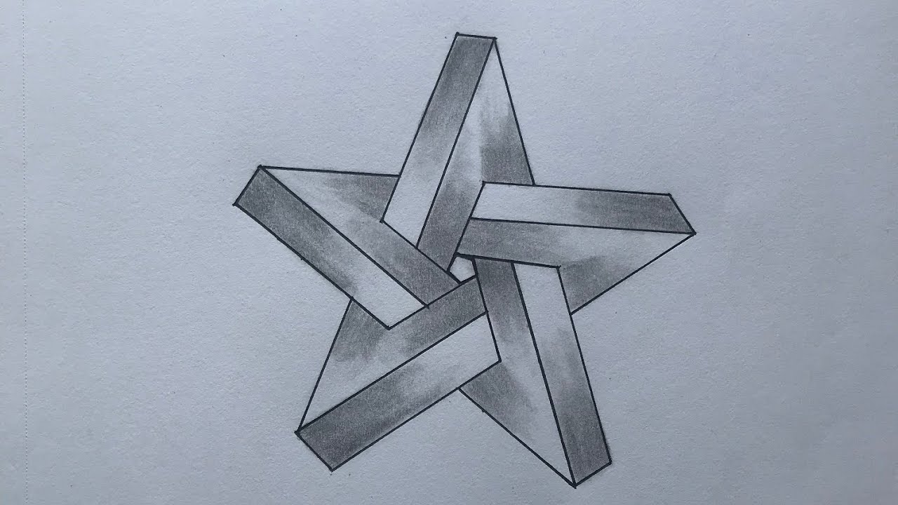 How To Draw An Impossible 3D Star 