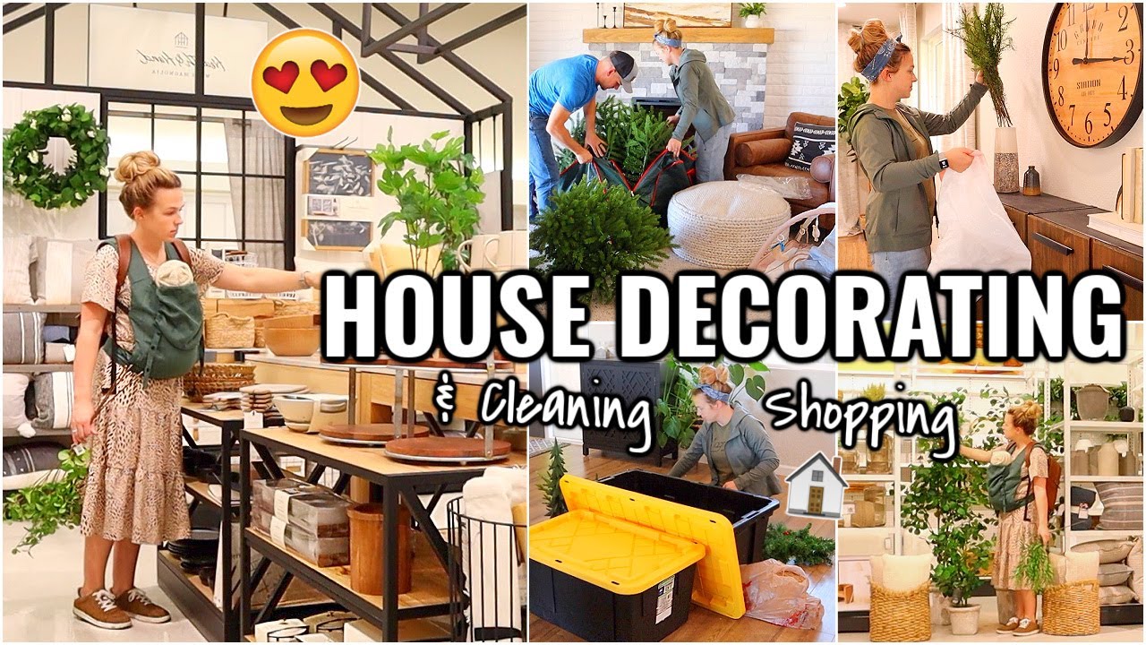 HOUSE DECORATING!!😍 SHOP, DECORATE & CLEAN WITH ME | OUR ARIZONA FIXER UPPER