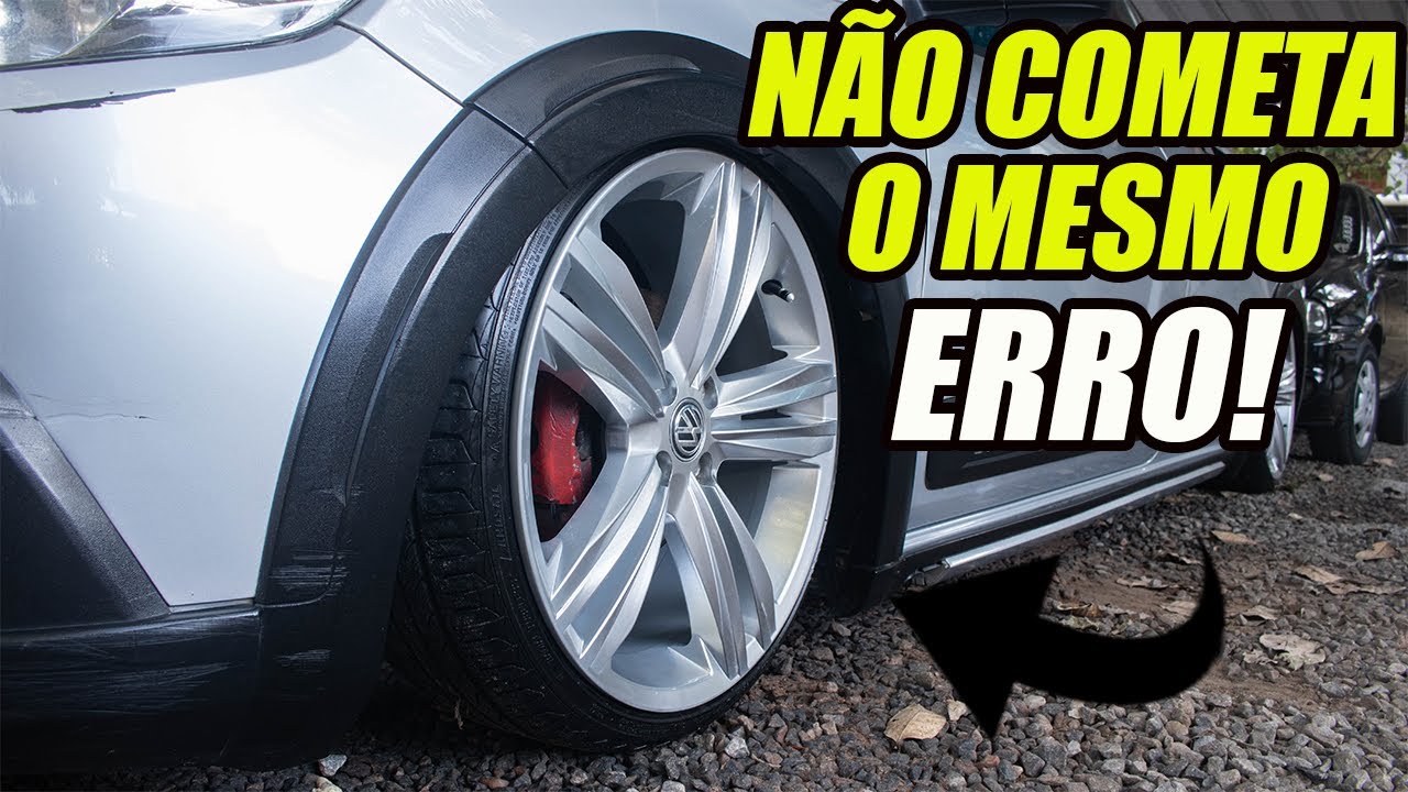 Vamos troca os pneus 195/35 R18 da saveiro cross rebaixada pra coloca 165/40 - Tiago Santos Vlog