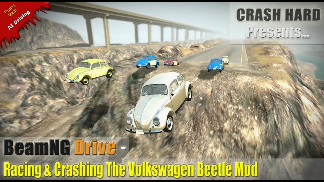 BeamNG Drive - Racing & Crashing The Volkswagen Beetle Mod