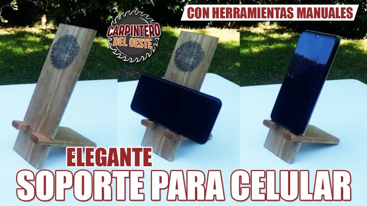 COMO HACER SOPORTE PARA CELULAR EN MADERA // CARPINTERO DEL OESTE