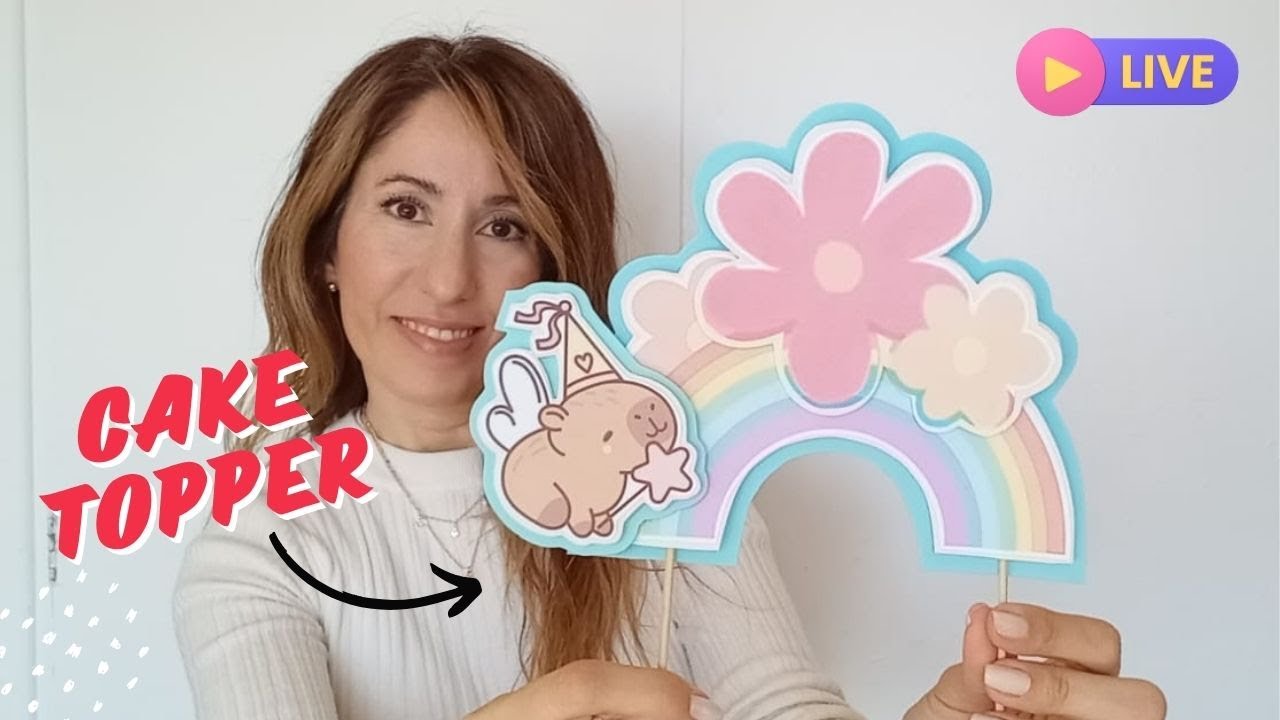 Cake Topper de Capibara | Adorno para Torta Fácil y Bonito Paso a Paso ✨🍰