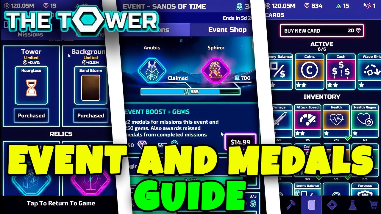 EVENT AND MEDALS GUIDE // THE TOWER