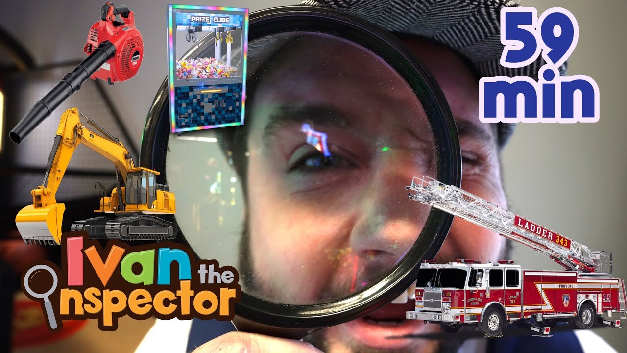 Arcade Games, Leaf Blowers, Excavators And Lots Of Vehicles For Kids! Ivan Inspects Games + Vehicles