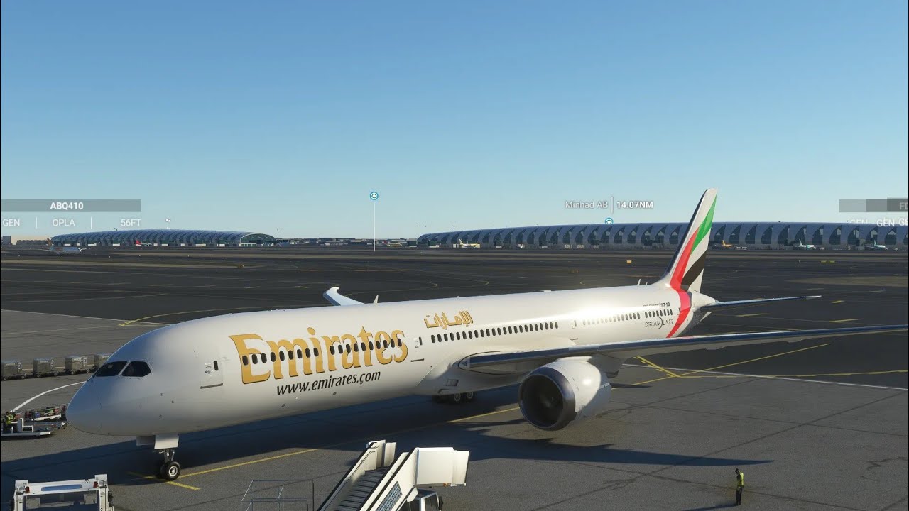 Emirates Boeing 787. Dubai(OMDB) To Muscat(OOMS). Microsoft Flight Simulator 2020.