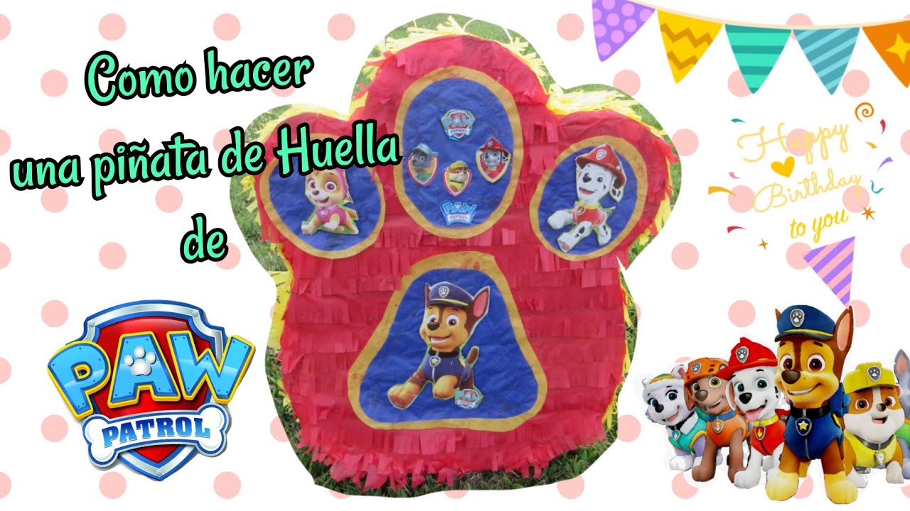 Cómo hacer una Piñata de Huella de Paw Patrol / #Paw_Patrol