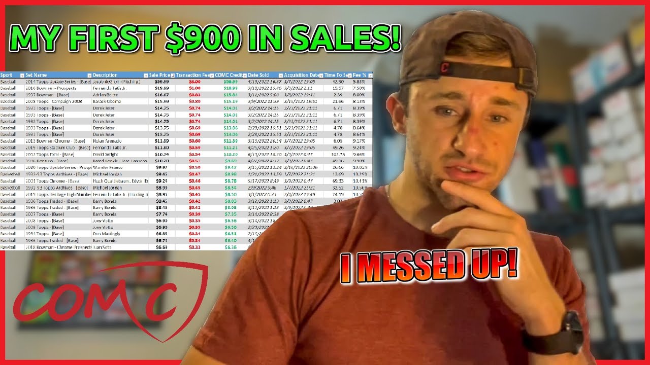 Breaking Down My First $900 In Trading Card Sales on COMC. Here's What I Did WRONG!