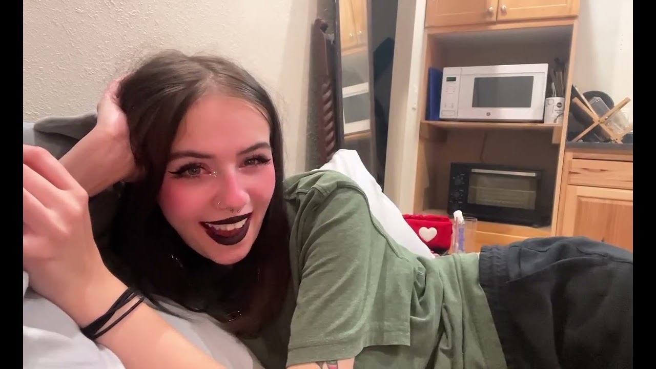 black lipstick / smoking a cig - stwabeebunny