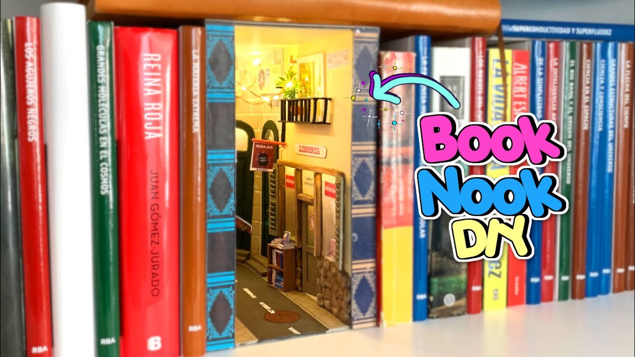 Hice un pasadizo secreto en mi estanteria 📚 BOOK NOOK de una calle Madrid - El Mundo de Isa ❤️