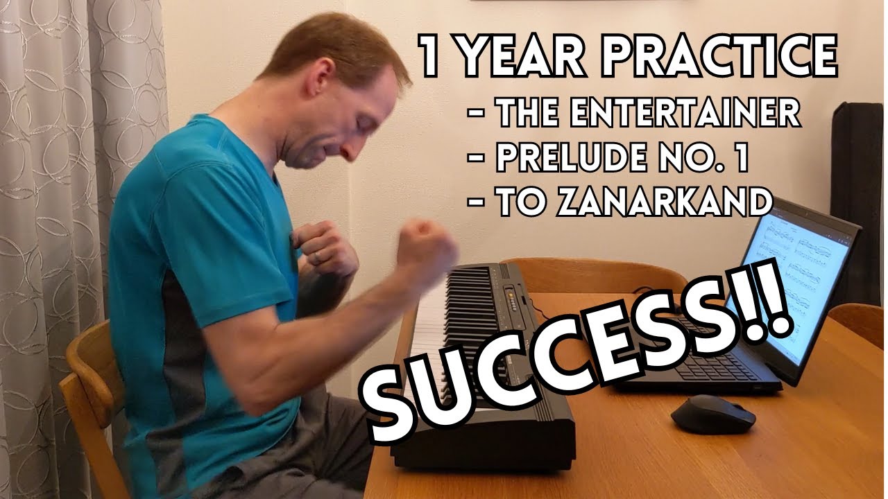 Adult Beginner 1 Year Piano, Final 3 Songs (