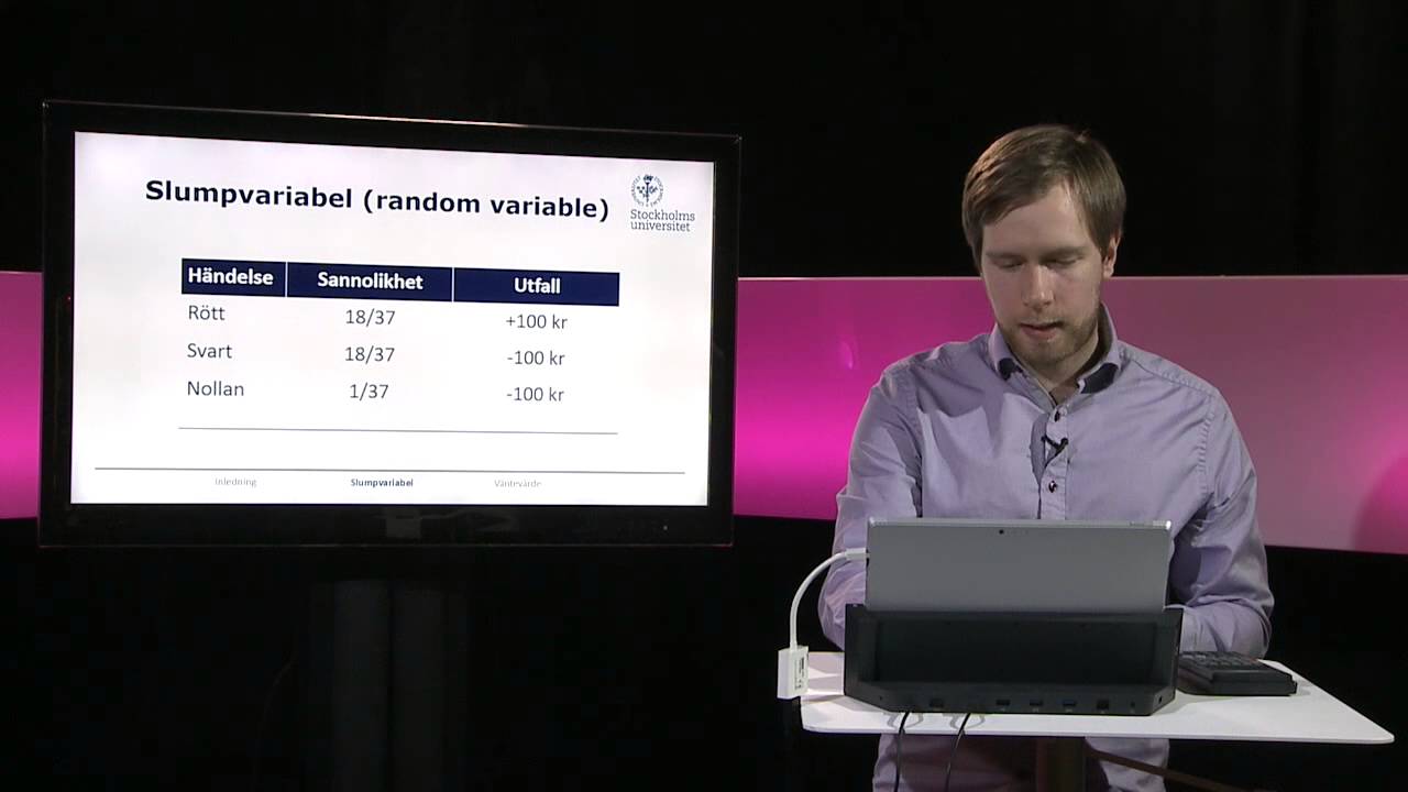 Slumpvariabel och väntevärde