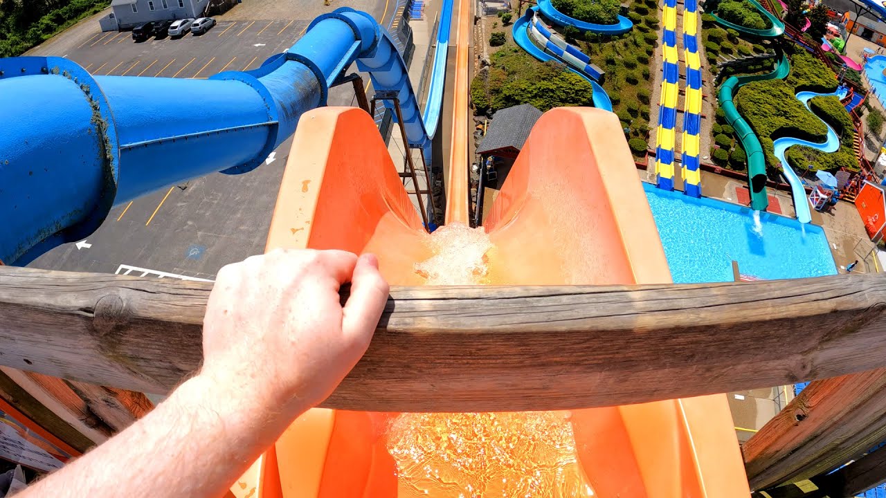 Scary DEVIL'S PEAK Water Slide at Water Wizz of Cape Cod