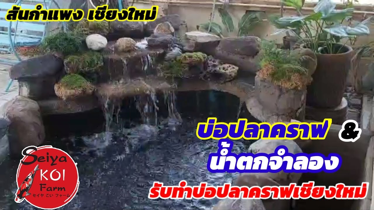 บ่อปลาคราฟ & น้ำตก | สันกำแพง |รับทำบ่อปลาคราฟเชียงใหม่