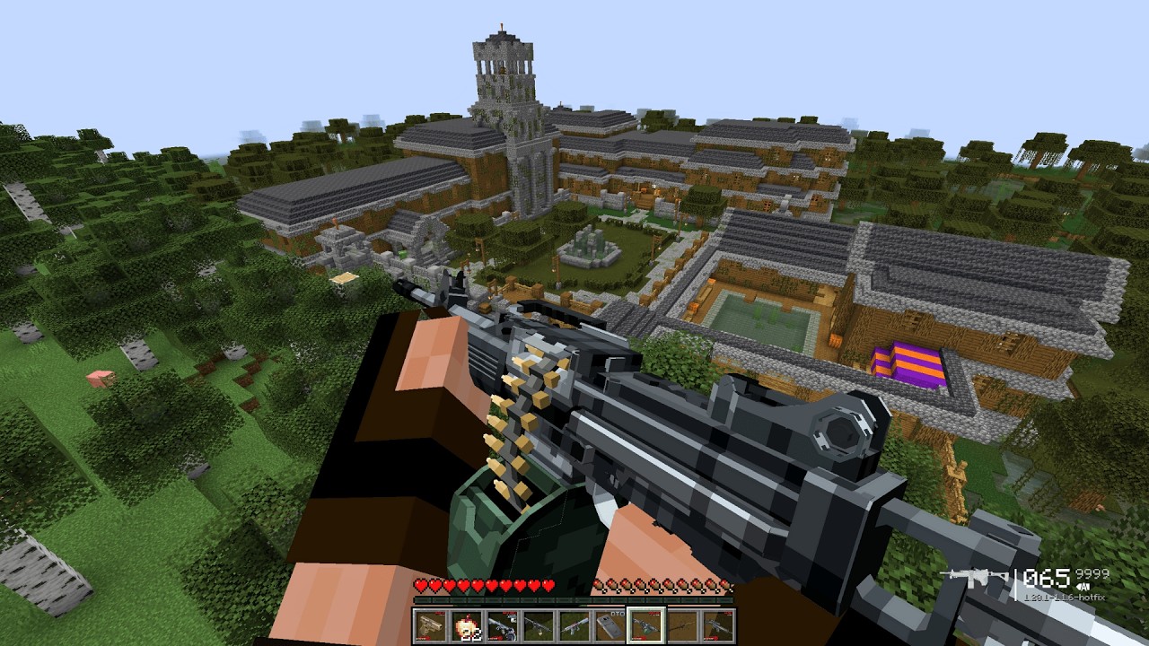 Destroying a Witch Castle with Modern Weapons and Helicopter