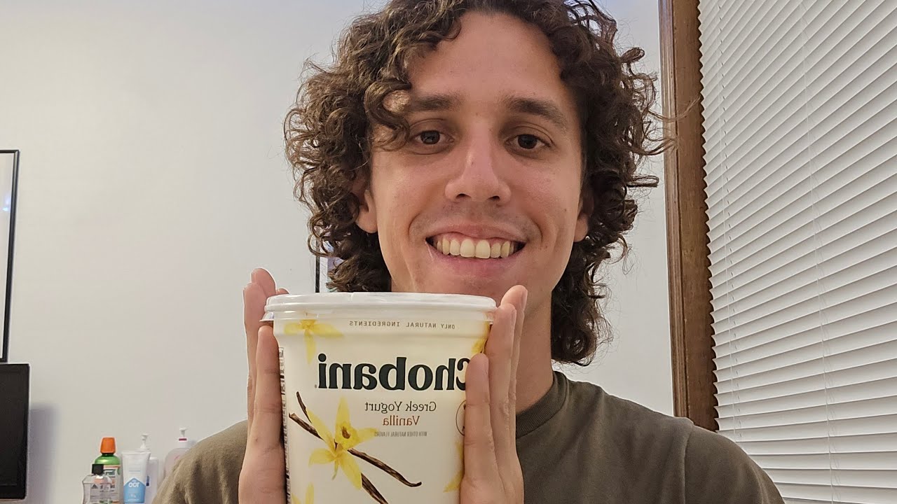 Asmr- Eating vanilla greek yogurt off the lid