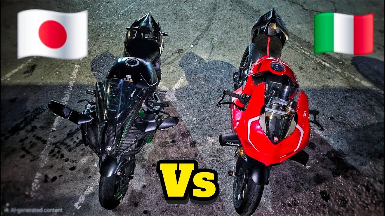 Kawasaki H2 Supercharged VS Ducati Panigale V4s (Battle of the brands)