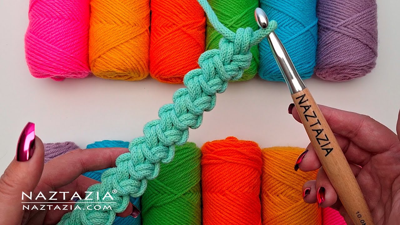 Crochet Romanian Cord Caterpillar Stitch DIY How To Tutorial