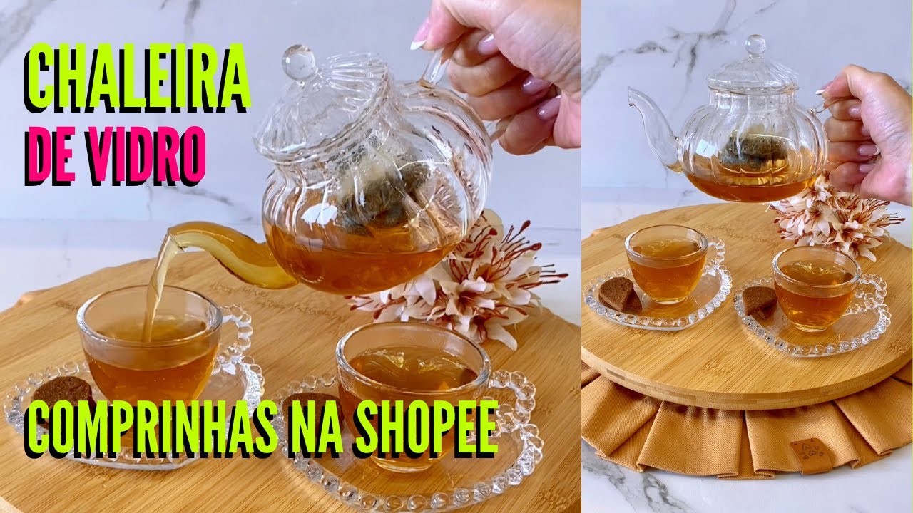 CHALEIRA DE VIDRO BOROSSILICADO - COMPRINHAS NA SHOPEE