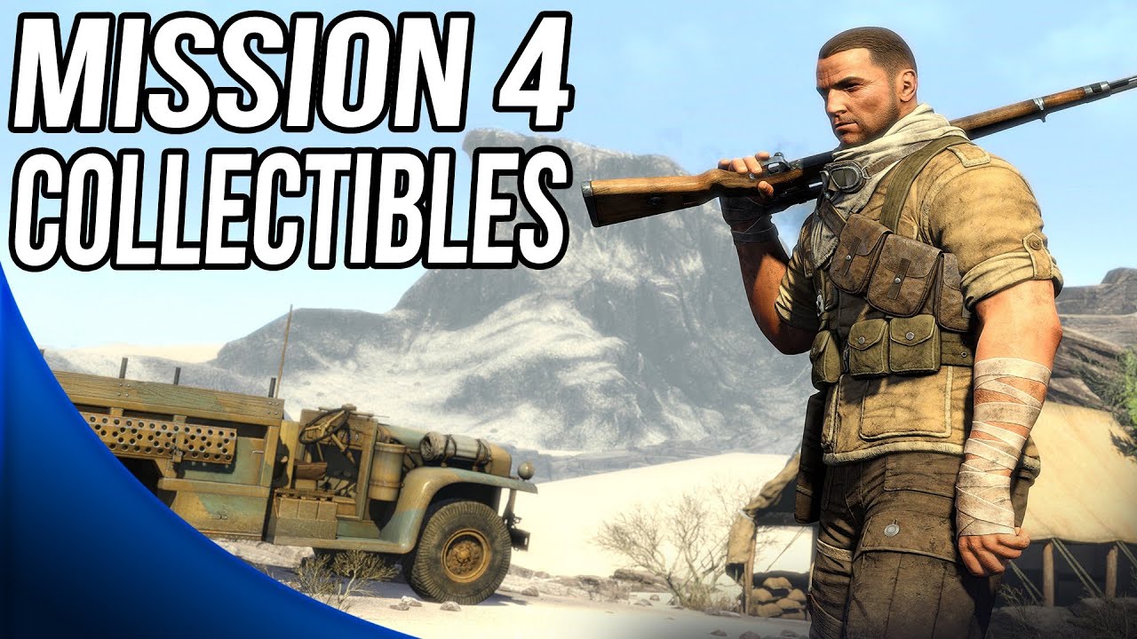 Sniper Elite 3 - Mission 4 Fort Rifugio ALL Collectibles Locations