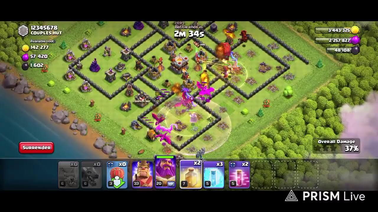 3-Star Mastery! ⚔️ COC War Attack Live | Vivid Neon Gaming 🔥