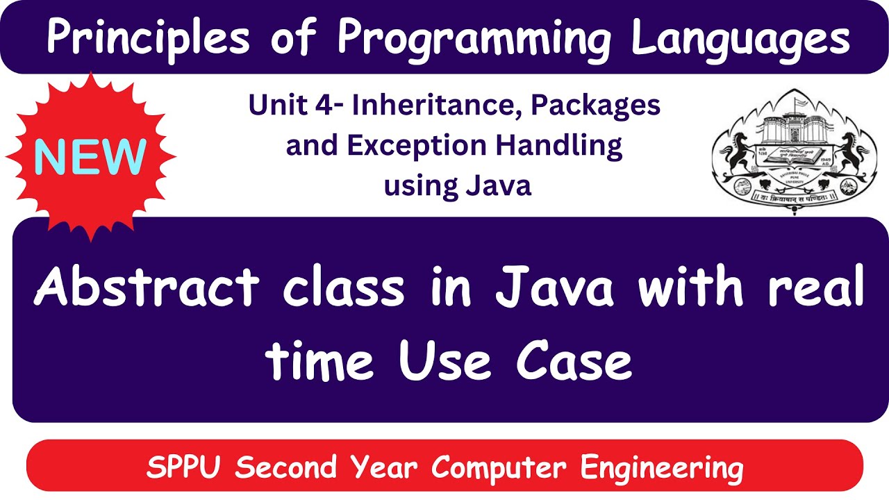 sppu ppl unit 4 Abstract class in java
