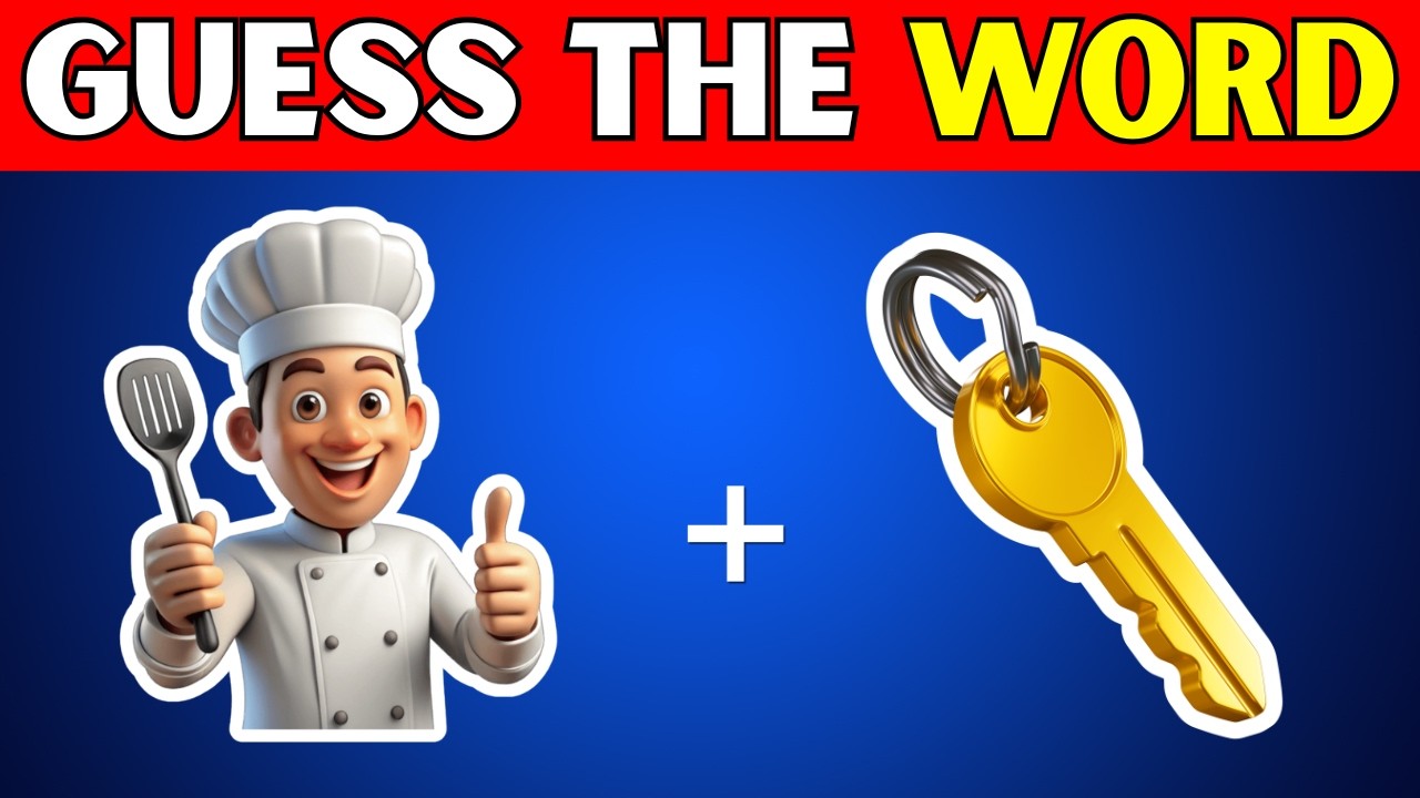 Guess the Word by Emoji 🤔 | 20 Emoji Quiz Challenge | Test Your Brain!