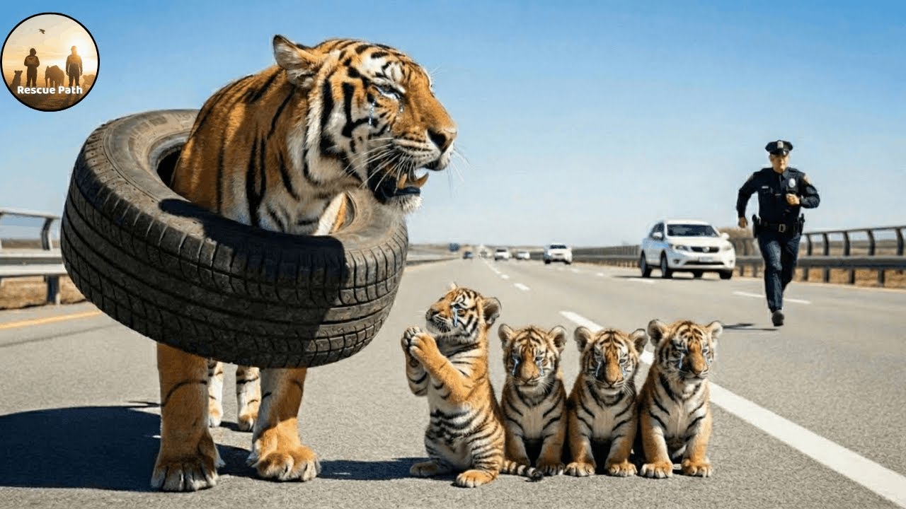 Animal Rescue Brave Team Saves Tiger Trapped Under Heavy Tire #153