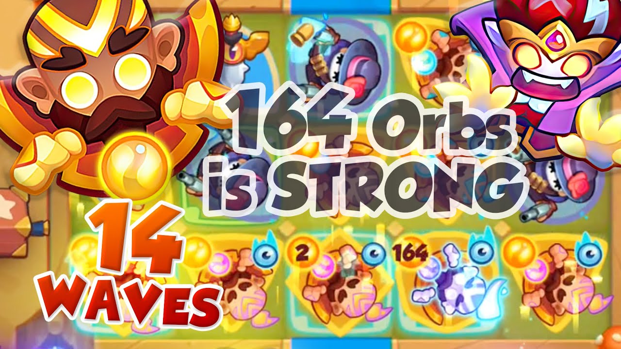 MONK 164 Orbs is STRONG - 14 Waves - Rush Royale