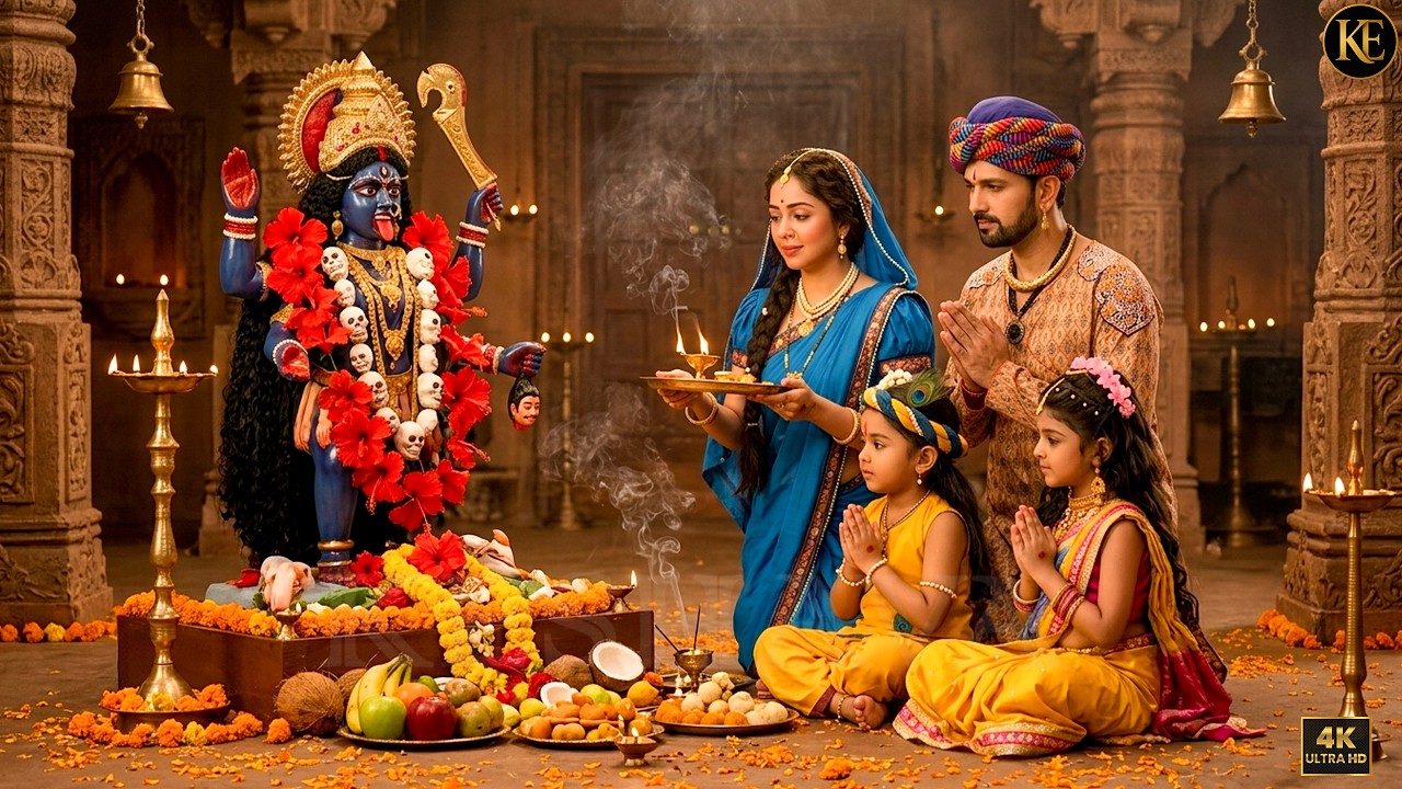 चैत नवरात्र में बाल कान्हा मैया बाबा और बाबा ने किया माता की पूजा अर्चना || Shree Krishan leela