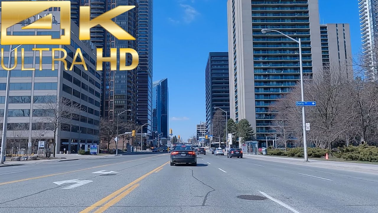 Driving in 4k - Toronto and GTA - Sheppard Avenue East on a Sunny Day