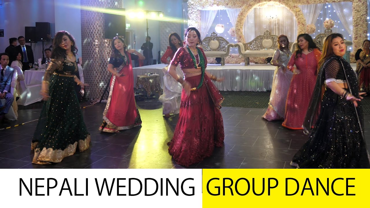 Modern Nepali dance at Nepali wedding // Nepali and Hindi group dance and cover by Nepali girls