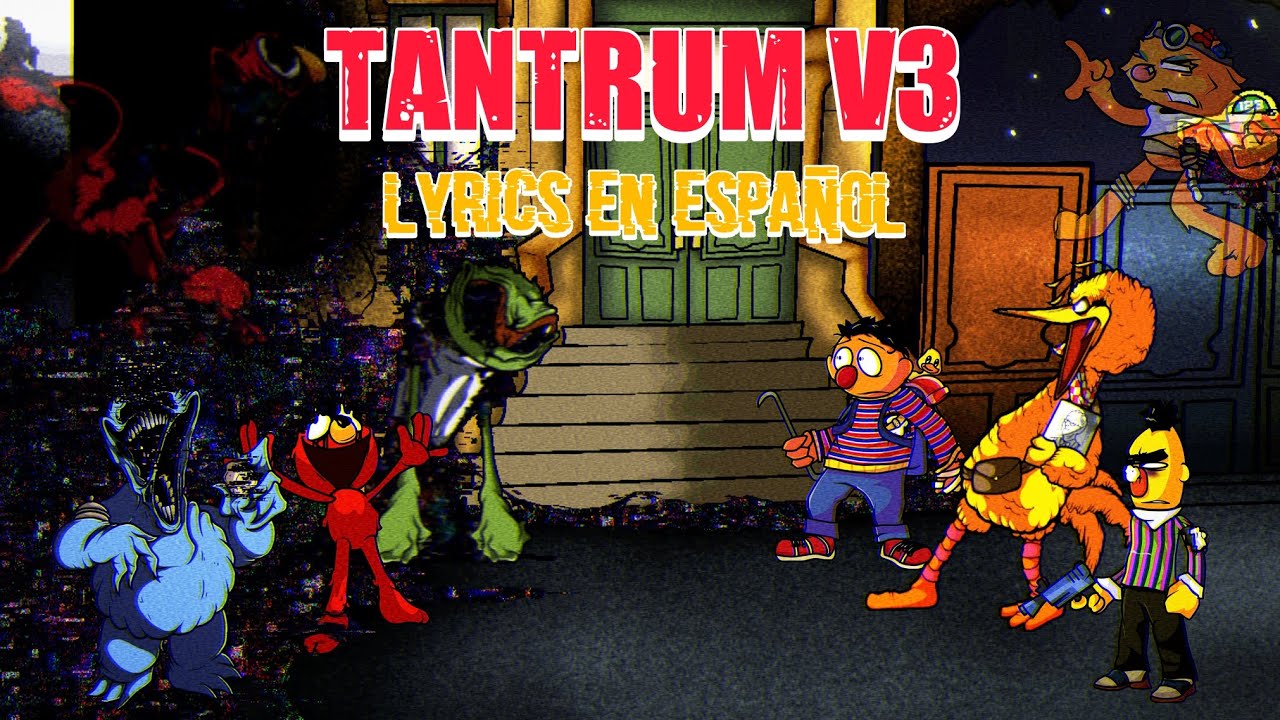 Tantrum V3 | Vs Elmo Glitch/FNF Broken Strings DEMO (Lyrics en Español)