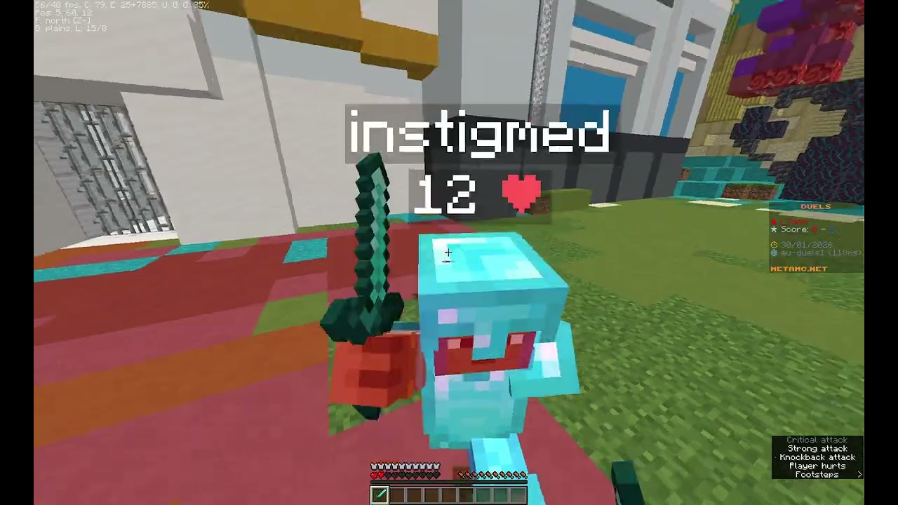 Minecraft pvp 2 vs 1 with lt1 gameplay (duels)