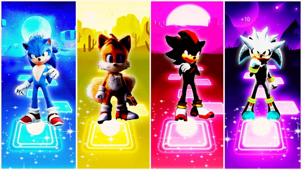 Sonic the Hedgehog 🆚 Tails 🆚 Shadow the Hedgehog 🆚 Silver the Hedgehog | Tiles Hop EDM Rush